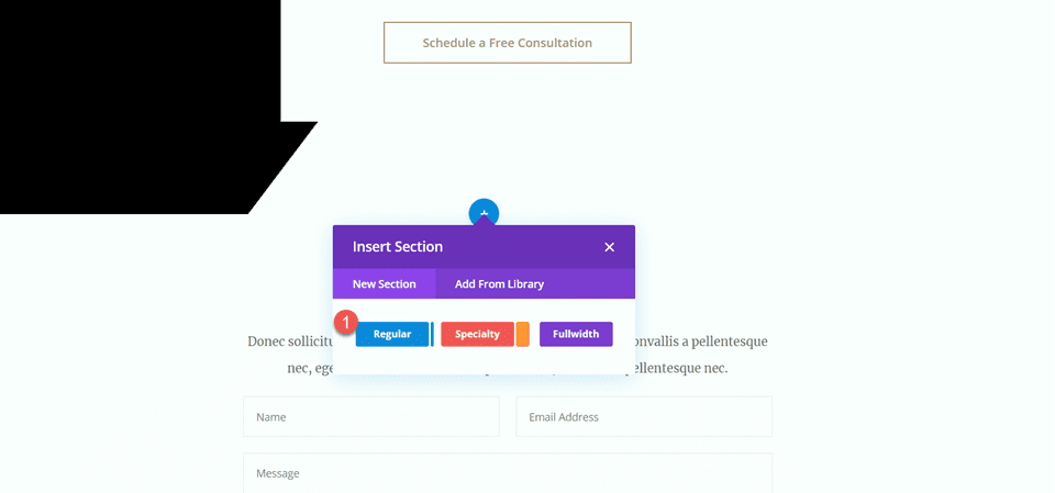 Divi ディバイダー モジュールを使用してデザインのバランスを作成 新しいセクション