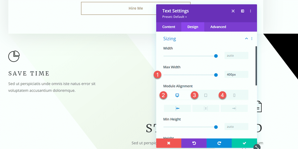 Divi ディバイダー モジュールを使用してデザイン モジュールの配置のバランスを作成