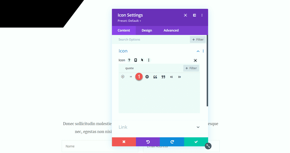 Divi Użyj modułu dzielnika, aby stworzyć równowagę w projekcie Dodaj ikonę wyceny