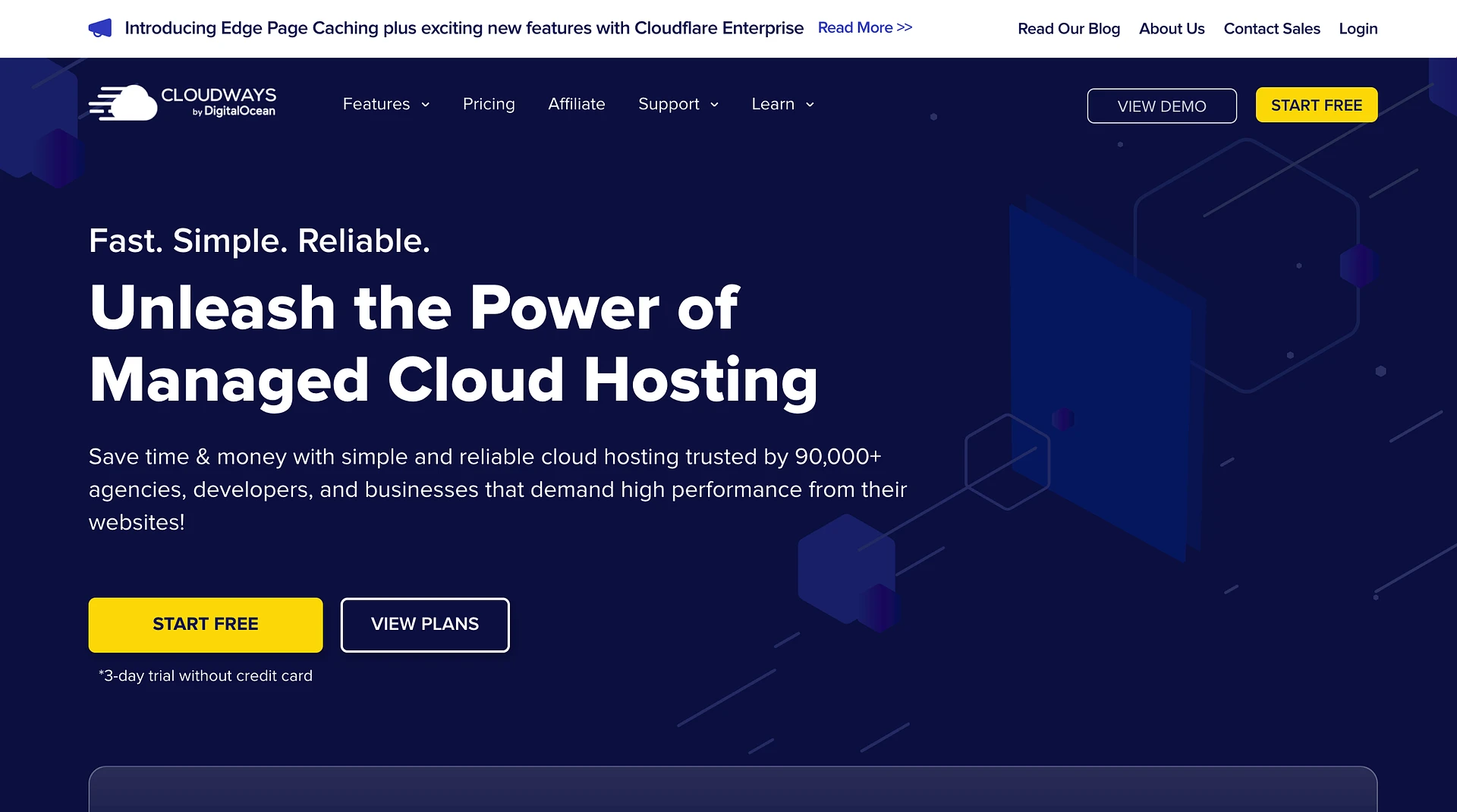 Cloudways offre una delle migliori infrastrutture di hosting multisito WordPress.