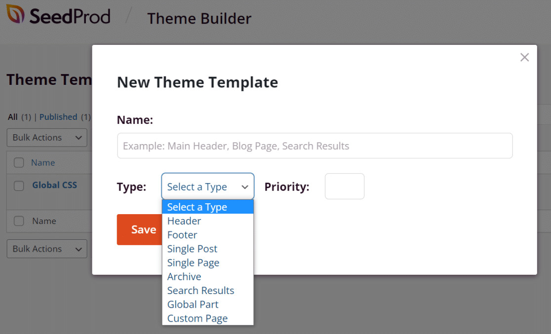 Add theme template seedprod