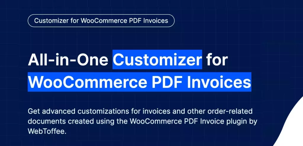 เครื่องมือปรับแต่งสำหรับใบแจ้งหนี้ PDF ของ WooCommerce โดย webtoffee