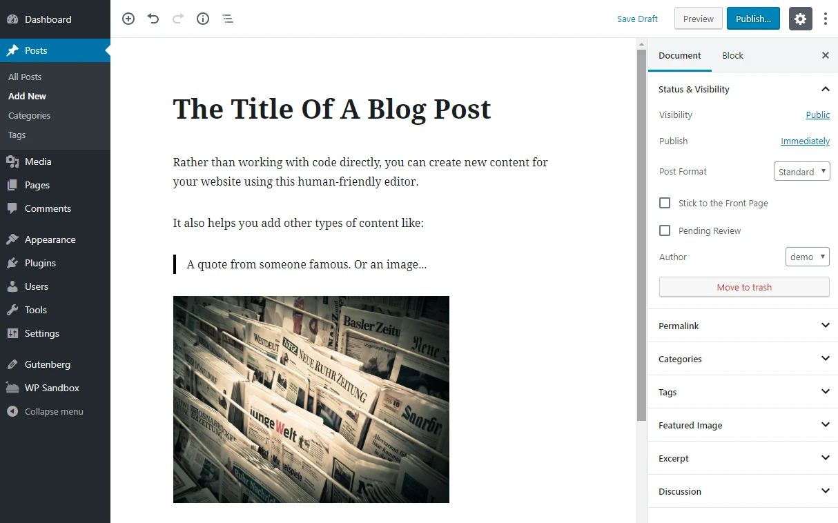 editor WordPress