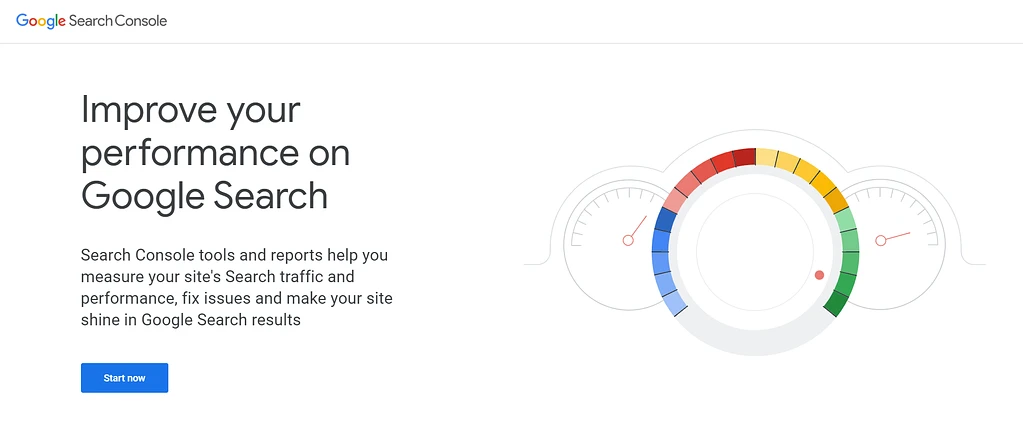 Home page di Google Search Console