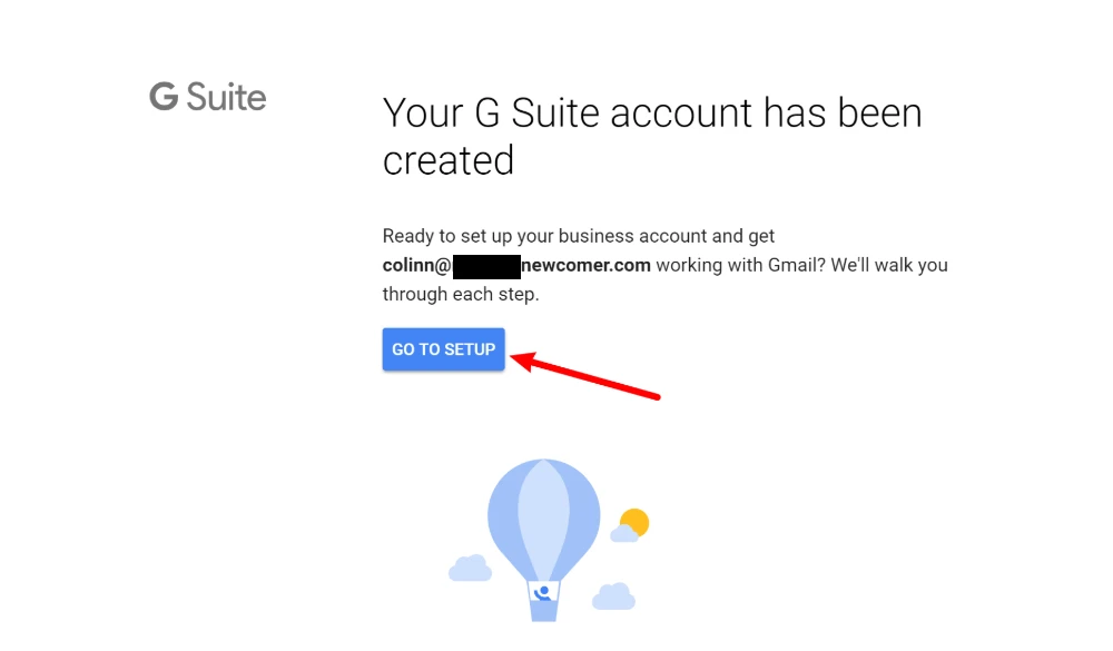 使用您自己的自訂網域的 Gmail：前往 G Suite 設定