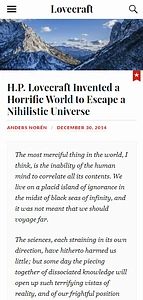 Un site Web mobile créé avec Lovecraft.