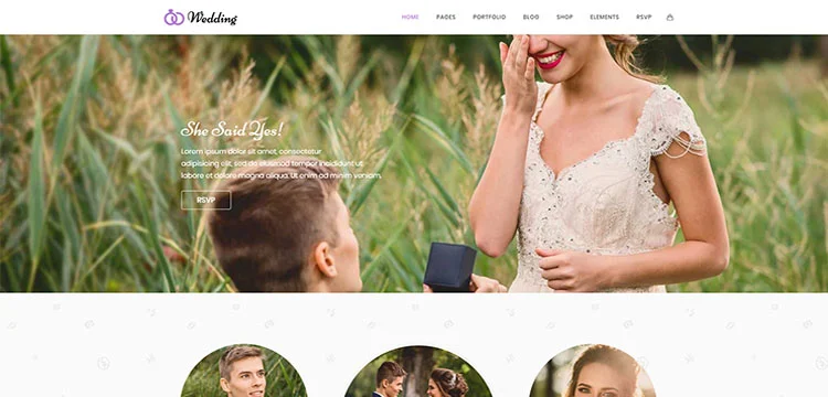 Mariage – Thème WordPress pour organisateur de mariage et de mariage