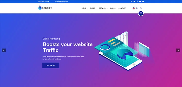 Seocify - Tema WordPress per agenzia di marketing digitale SEO