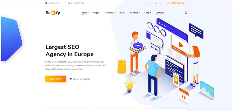 Seofy - SEO ve Dijital Pazarlama Ajansı WordPress Teması