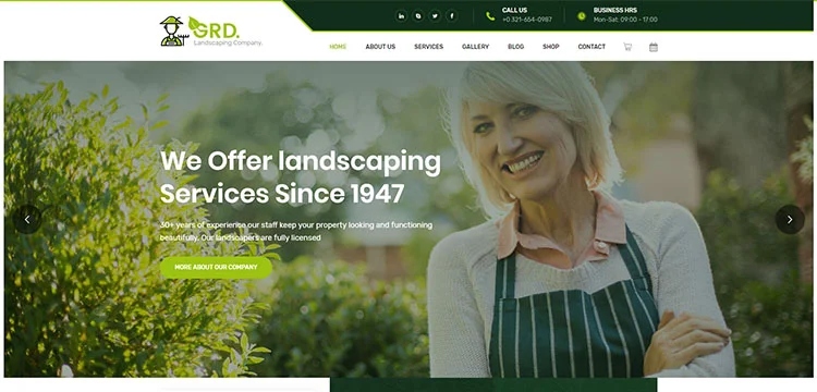 GRD – WordPress-Theme für Garten-, Rasen- und Landschaftsbau