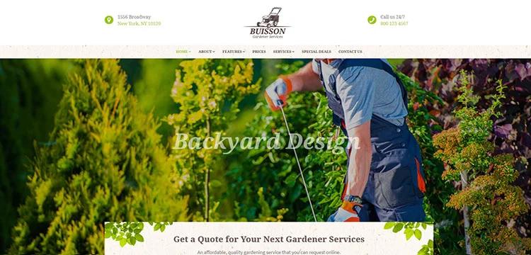 Buisson | Tema WordPress de jardinagem