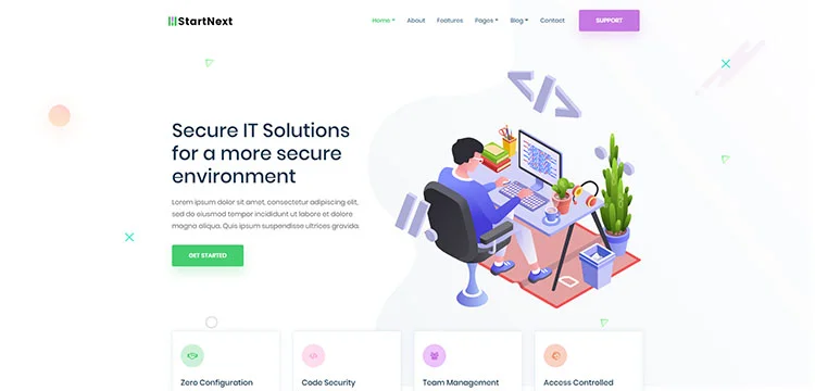 StartNext - سمة WordPress الخاصة بشركات تكنولوجيا المعلومات