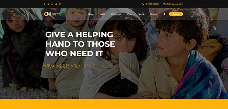 Charity Hope - Tema WordPress di beneficenza per no-profit e raccolta fondi