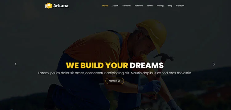 Arkana - Tema WordPress Konstruksi Satu Halaman