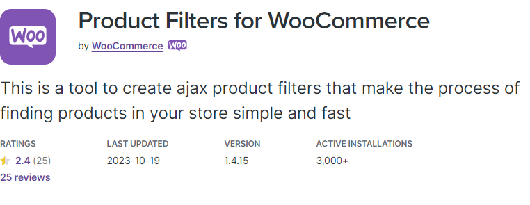 Filtre de produits WooCommerce