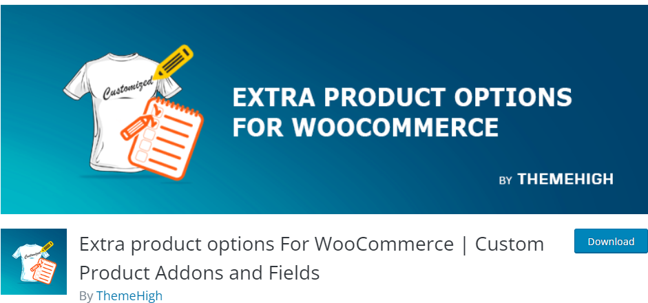 Options de produit supplémentaires WooCommerce