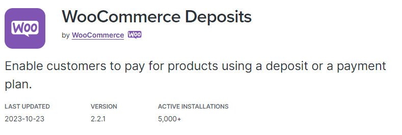 dépôts woocommerce