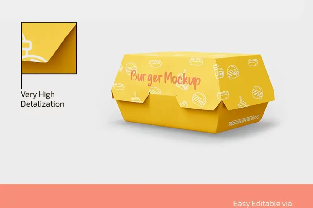 Mockup di hamburger gratuito -