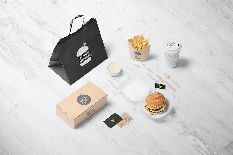 Creatore di mockup di negozio di hamburger -