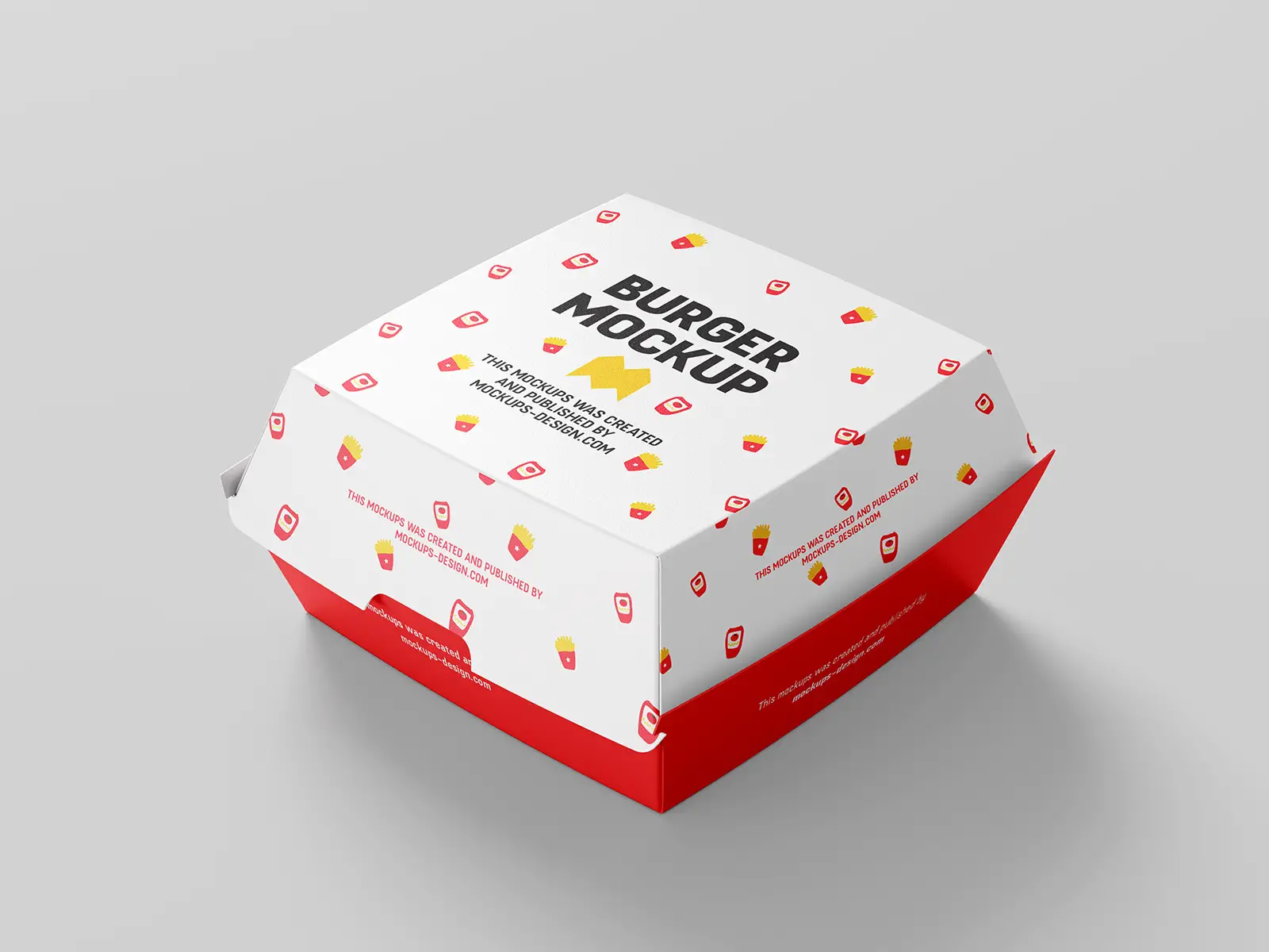 Mockup di scatola di hamburger -