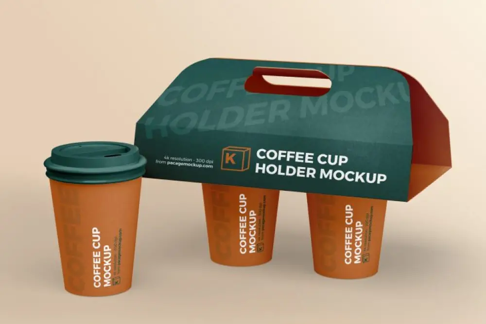 Mockup di portabicchieri da caffè -