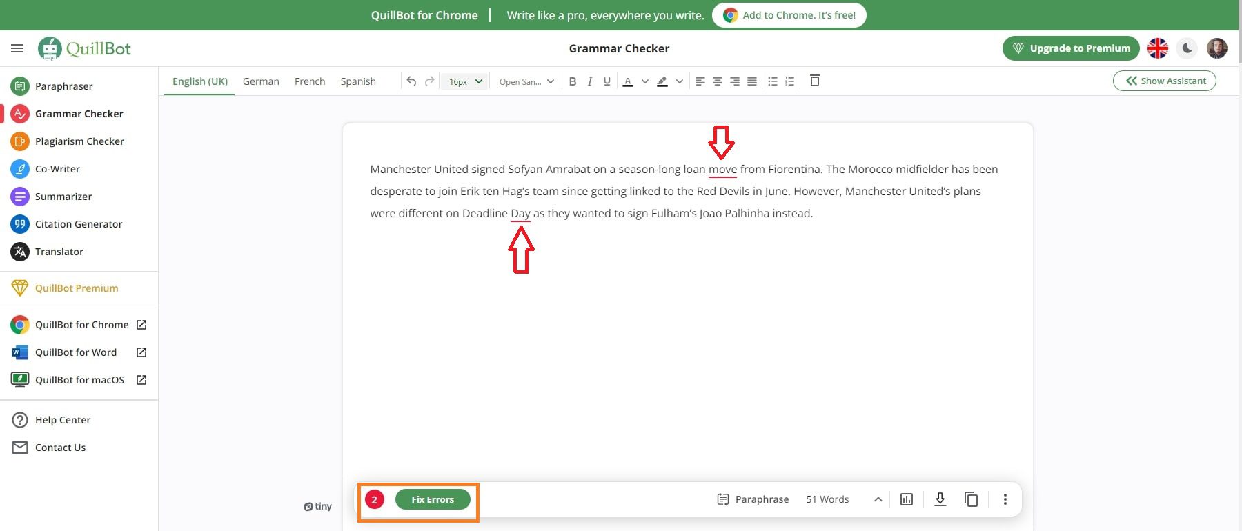 quillbot dan kesalahan tata bahasa