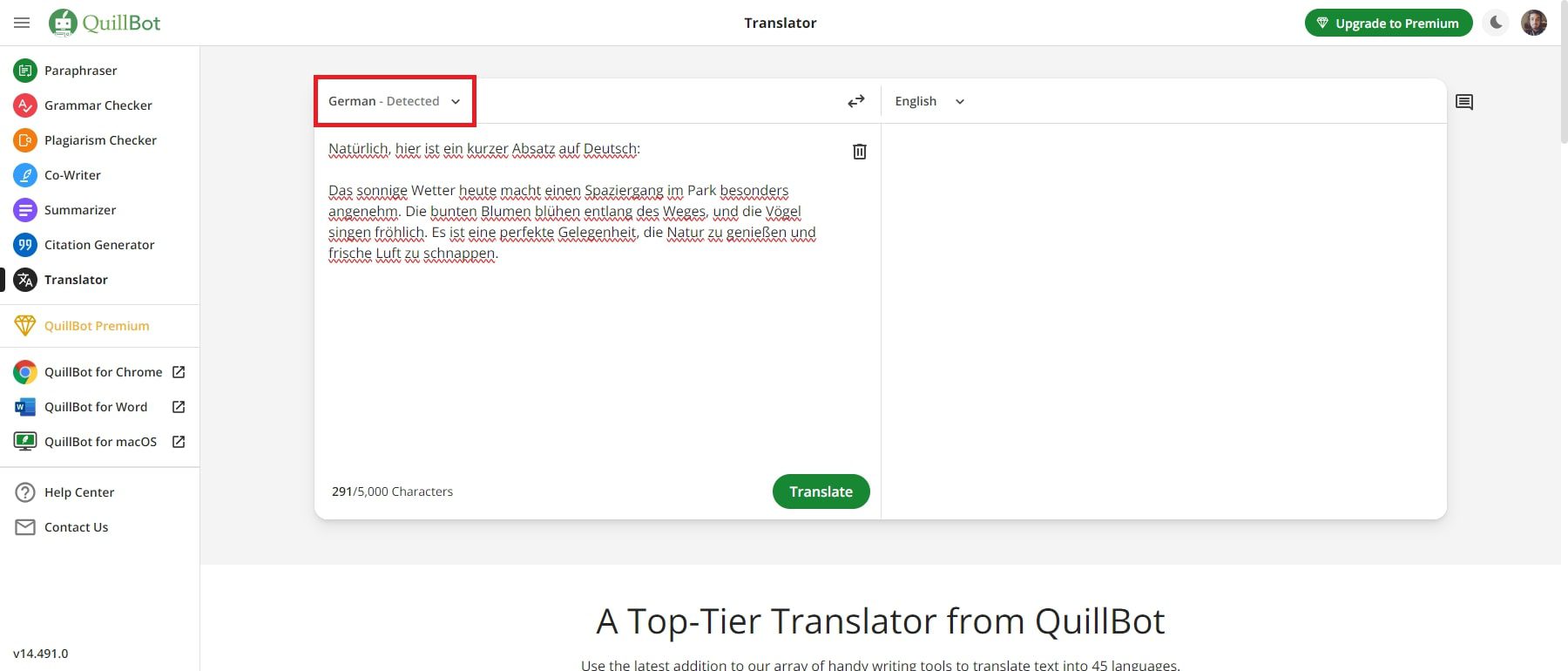 detector de traducere quillbot ai