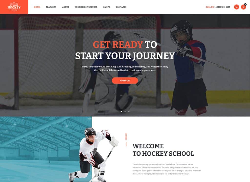 Let's Play - Tema de WordPress para escuelas de hockey y deportes de invierno