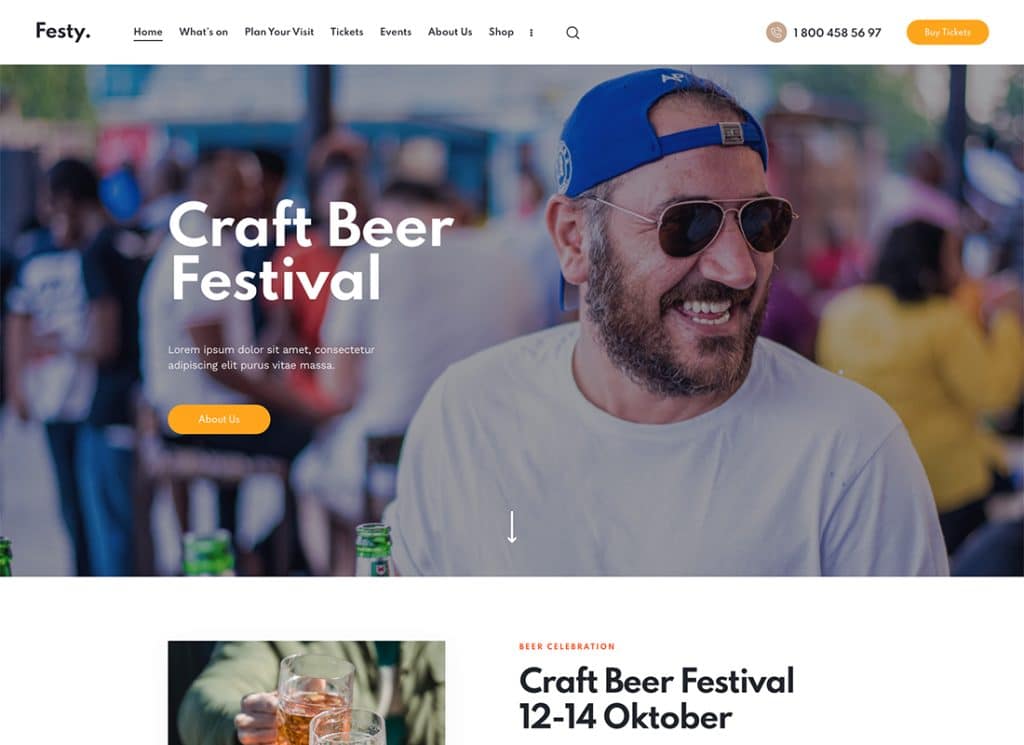 Festy — motyw WordPress dla parków rozrywki, cyrków i festiwali