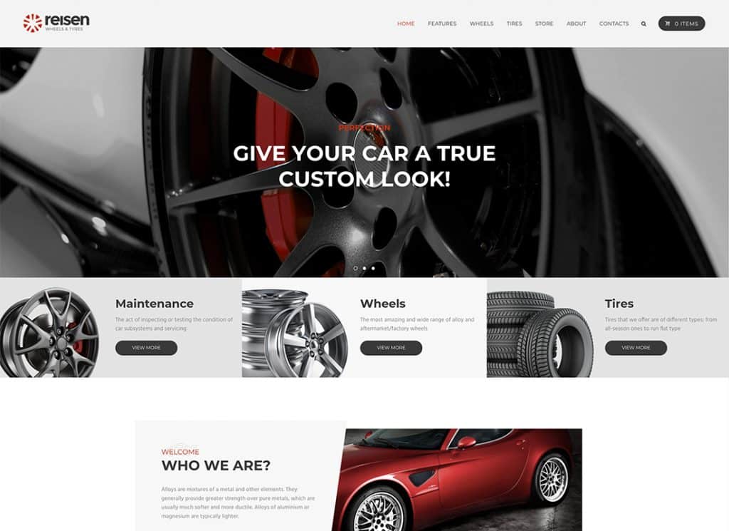 Reisen – Thème WordPress pour la mécanique automobile et la réparation de carrosserie automobile