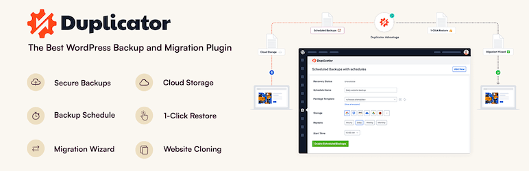 Duplicator – WordPress 遷移與備份插件