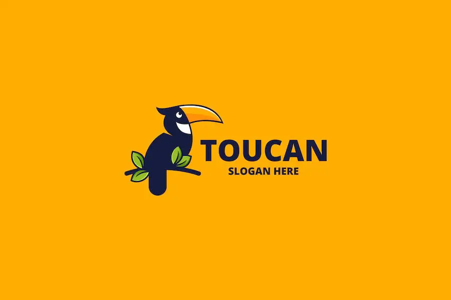 Plantilla de logotipo de tucán -