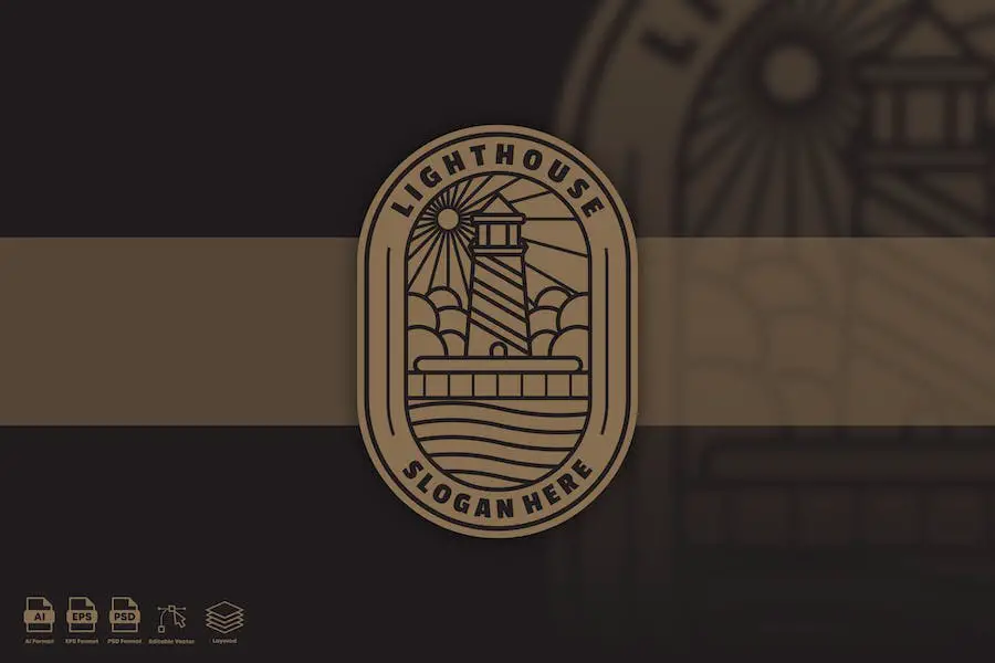 plantilla de logotipo de faro -