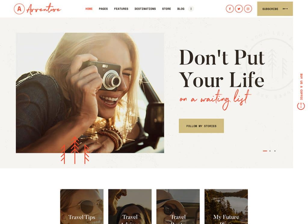 Avventure – Persönliches Reise- und Lifestyle-Blog-WordPress-Theme