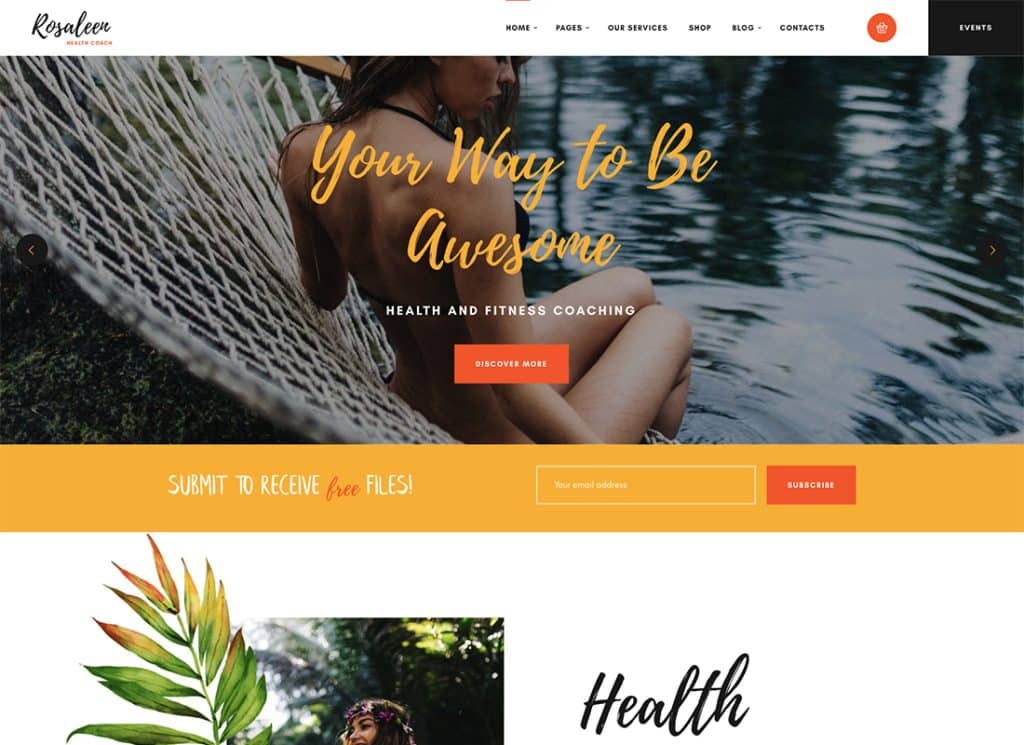 Rosaleen – Gesundheitscoach, Rednerin und Motivations-WordPress-Theme