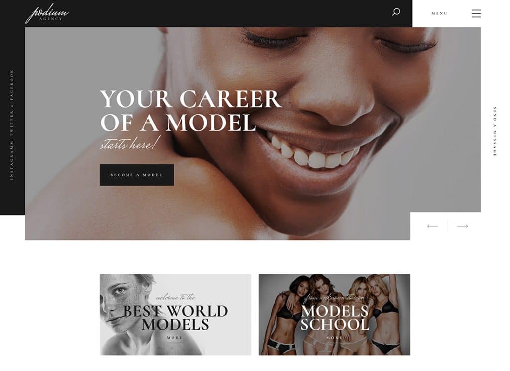 Podyum - Moda Model Ajansı WordPress Teması