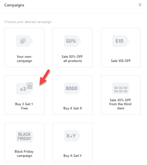 купите 3, получите 1 бесплатную кампанию — настройте бесплатные подарочные купоны WooCommerce