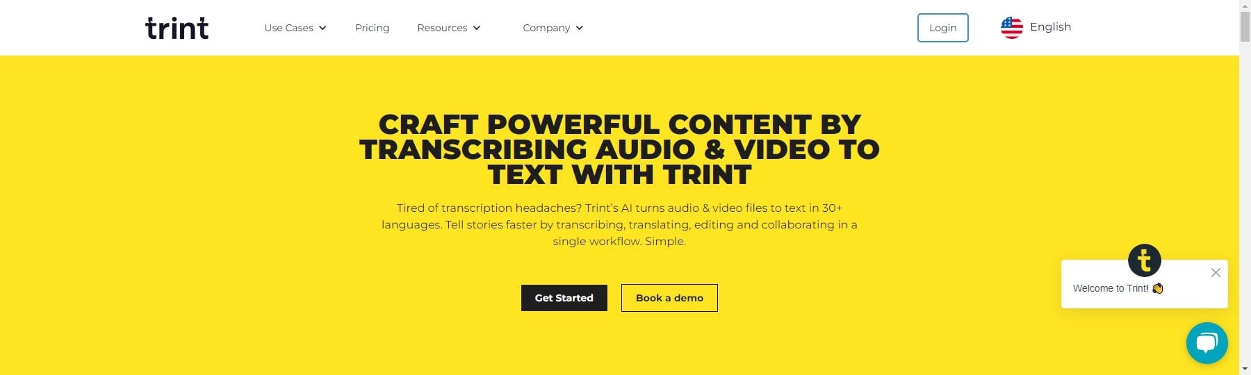 Outils de transcription Trint AI