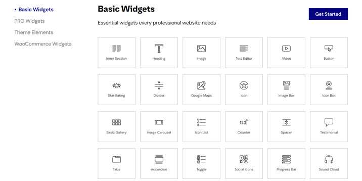 Widgets Elementor