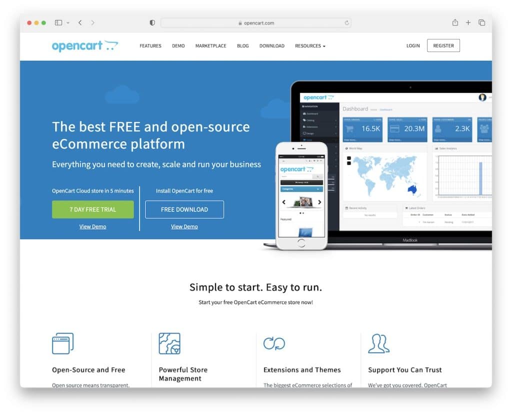 OpenCart อีคอมเมิร์ซ ซม