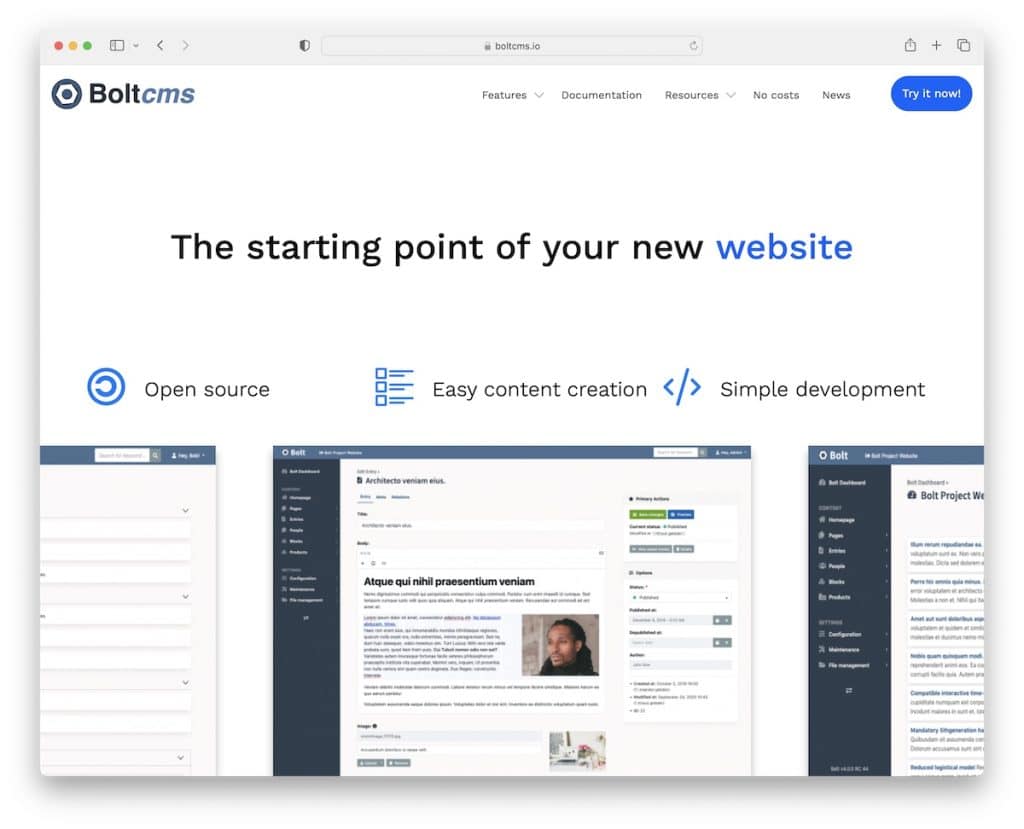 bullone open source cms