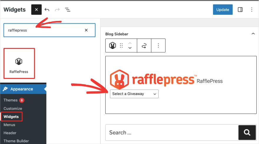 RafflePress 위젯