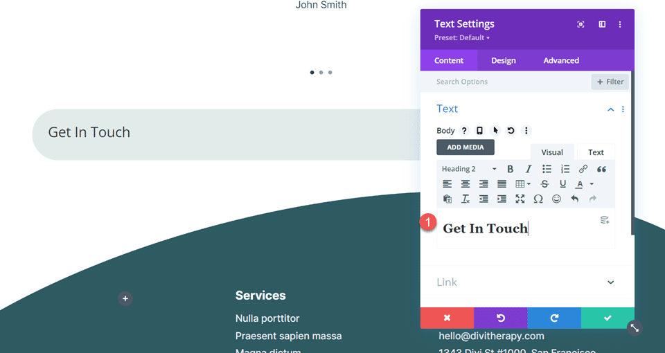 Divi รวมที่อยู่อีเมลหลายรายการไว้ในข้อความโมดูลแบบฟอร์มการติดต่อ