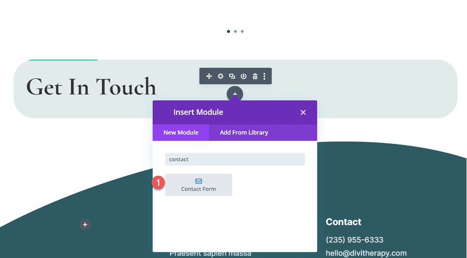 Divi inclut plusieurs adresses e-mail dans le module de formulaire de contact Ajouter un module de formulaire de contact