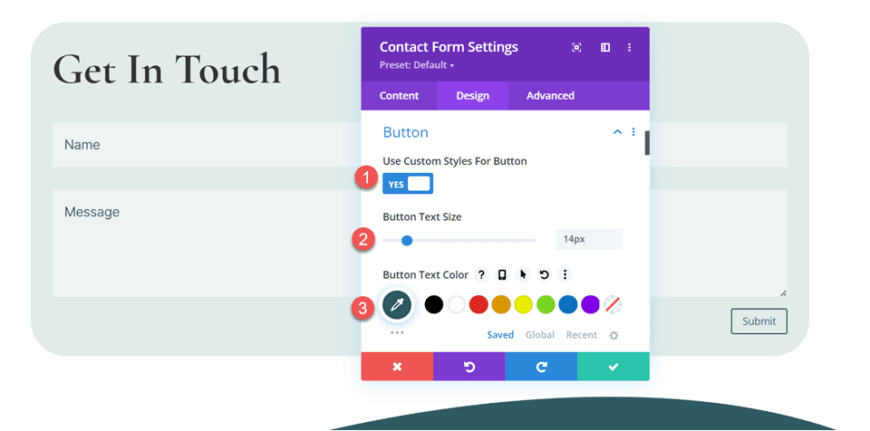 Divi Sertakan Beberapa Alamat Email Dalam Gaya Tombol Modul Formulir Kontak