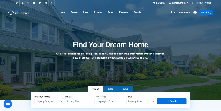 WP Residence WordPress-Theme.