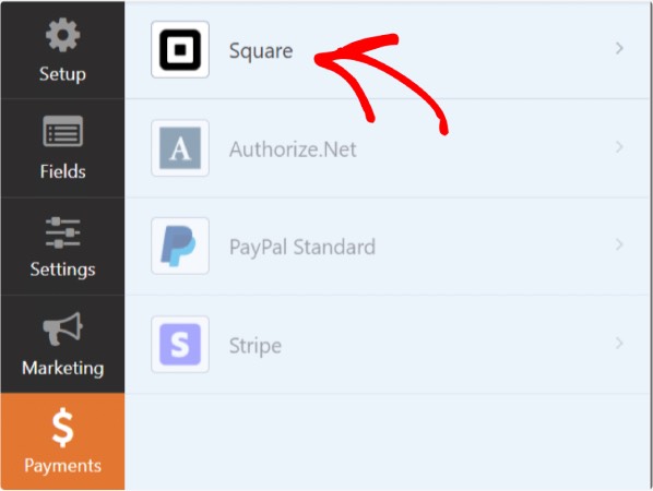 Activați Square Payments cu WPForms