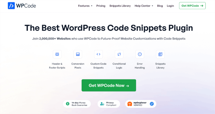 WPCode WordPress Kod Parçacığı Eklentisi