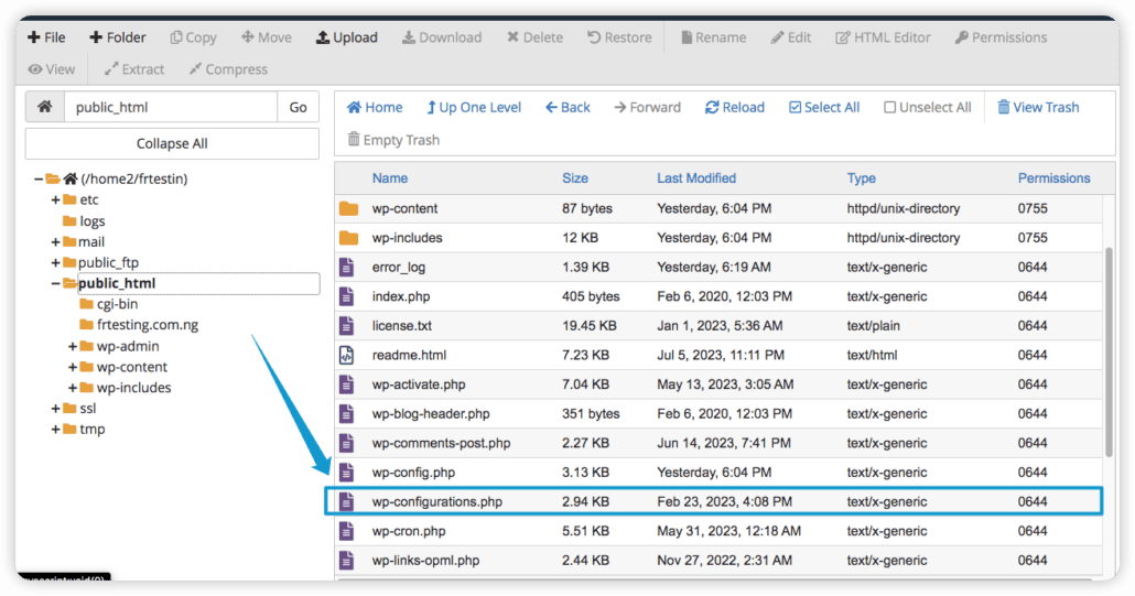 configuration wp compromise