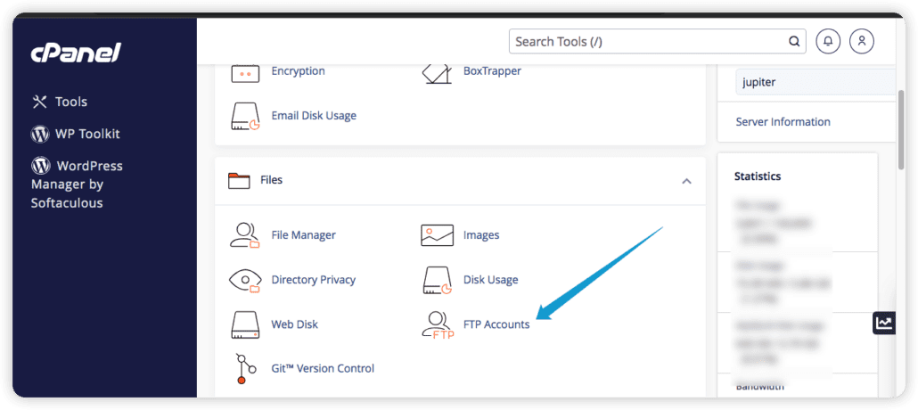 cPanel FTP